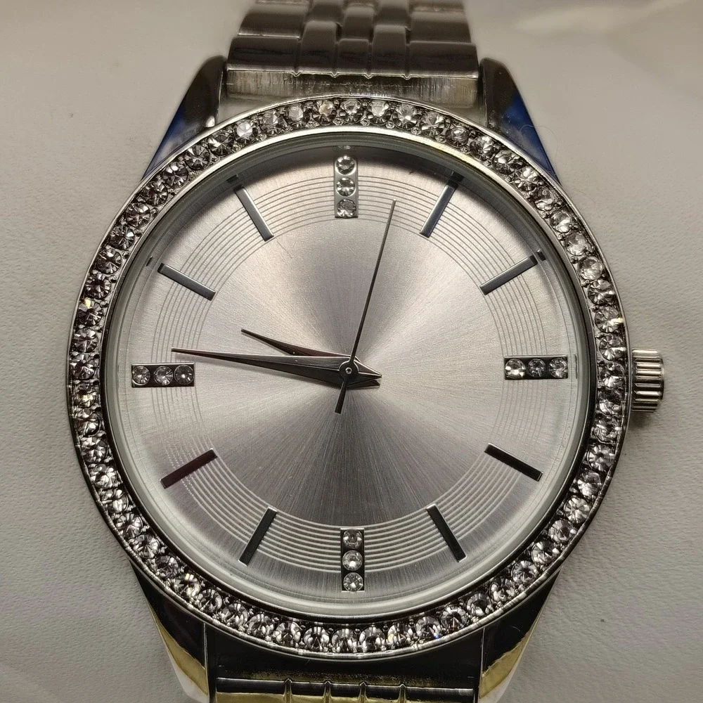 Vintage‎ Folio 38mm Women's Quartz Fashion Watch Rhinestone Bezel New W/ Box